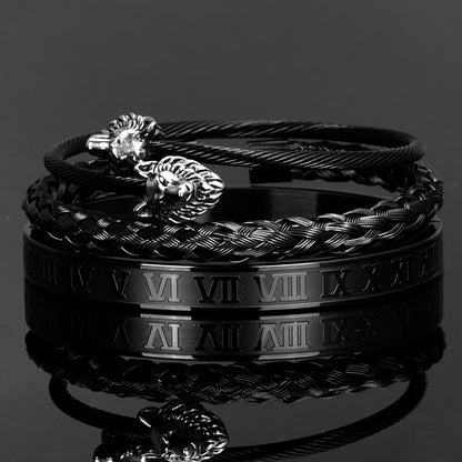 3pcs/set Luxury Set Trendy customized Bracelets wholesale Men Jewelry Bracelets
