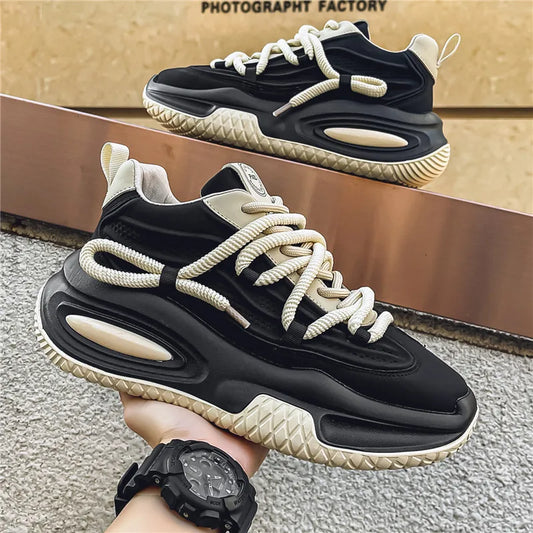 Autumn New Men's Heightening, Comfortable and Breathable Celebrity Fashion Shoes, Color-Blocked Thick-Soled Casual Dad Shoes