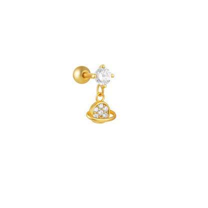 AIDE Heart Round Ball Flat Helix Piercing Earring 925 Sterling Silver Ear Studs Geometric Zircon Exquisite Trinket Studs Aretes