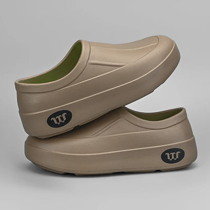 Women's Slippers Are All Season Anti Slip Waterproof Thick Soled Fashionable Simple Rain Boots for Couples Chefs Doctors Nurses - Premium Kiosk