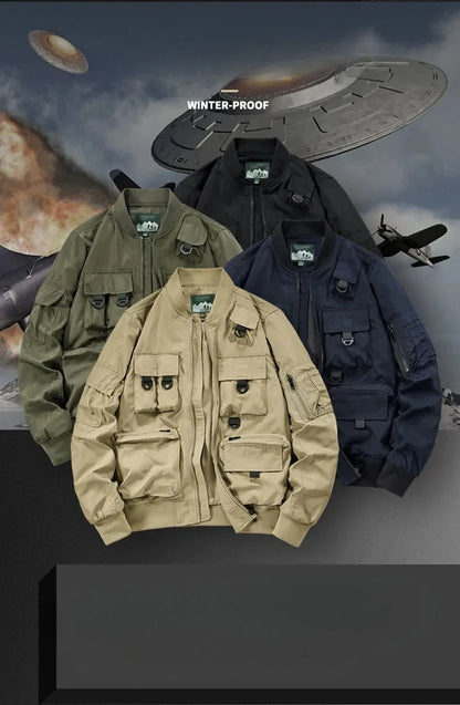 Men's Casual Multi-Functional Jackets Men's Cool Coats Outdoors Classics Cross-Country Sports Windproof Waterproof Autumn Winter