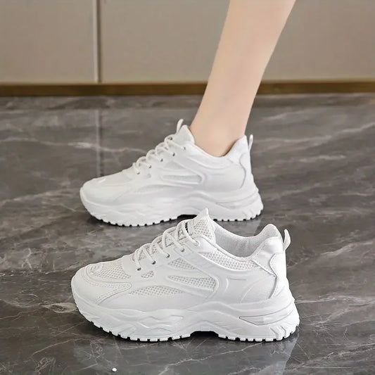 Women's Dad Shoes 2024 New High on Platform Ladies Footwear Original Arrival Comfortable and Elegant Sale Offers Aesthetic Cheap