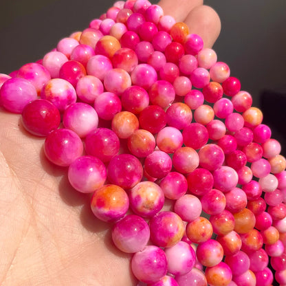 4-12mm Persian Jades Beads Smooth Spacer Jasper Stone Beads Loose Round for Jewelry Charms Bracelets Making DIY Accessory