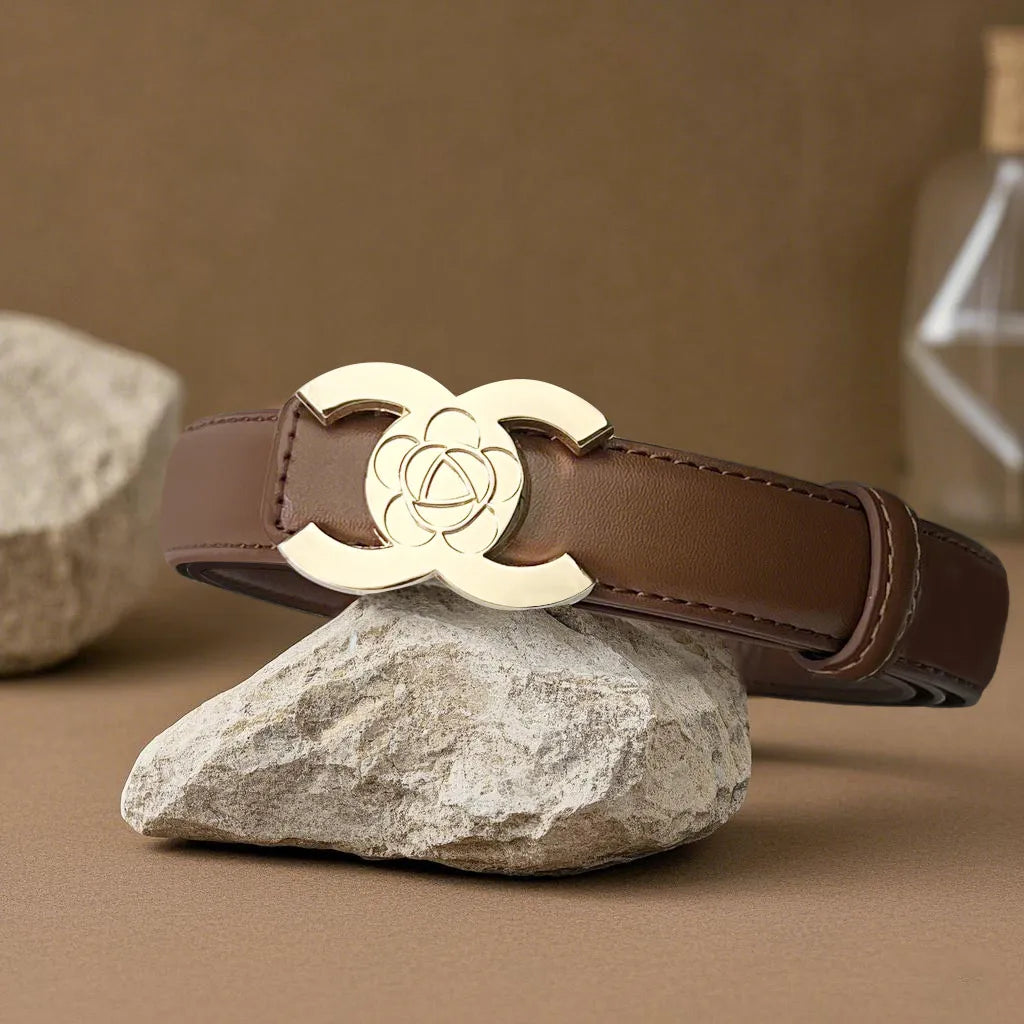 Women's belts designed in the style of luxury brands make women look more beautiful when worn as accessories and can also be giv