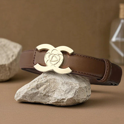Women's belts designed in the style of luxury brands make women look more beautiful when worn as accessories and can also be giv