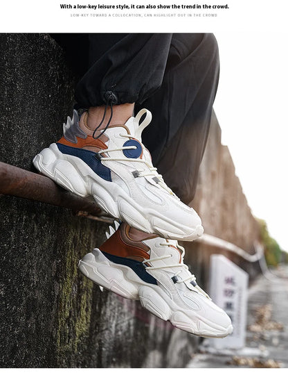 2025 new fashion platform daddy shoes men's ins port fashion shoes male personality popular leisure running shoes