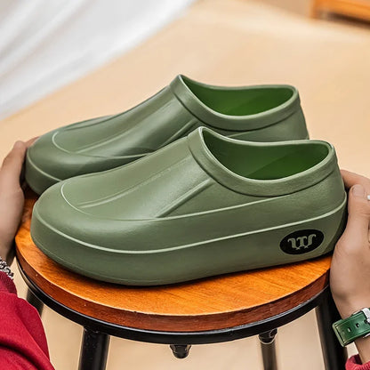 Women's Slippers Are All Season Anti Slip Waterproof Thick Soled Fashionable Simple Rain Boots for Couples Chefs Doctors Nurses - Premium Kiosk