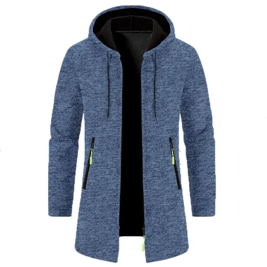 Sweatwear Men's Hoodies Long Sleeve Sweatshirts for Men Zipper Hooded Mens Oversize Winter Top Jacket Coat Black Sweater
