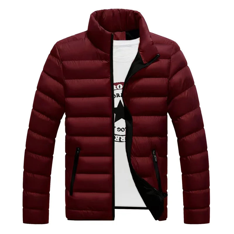 Autumn and winter sweaters for men middle-aged and young standing collar hoodies base shirts trendy tops fleece semi high