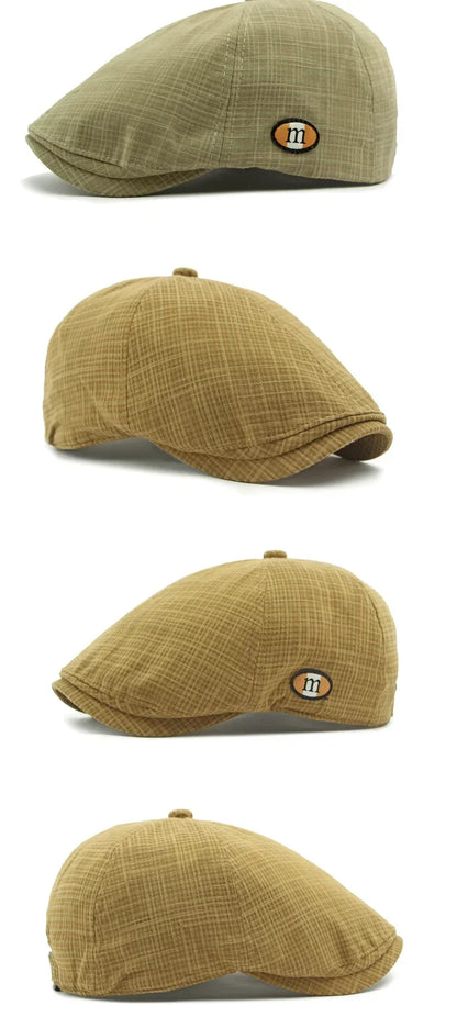 2025 New Hats for Men and Women Wearing British Retro Beret Hat Fashion Casual Berets Caps for Women Solid Color Adjustable Cap