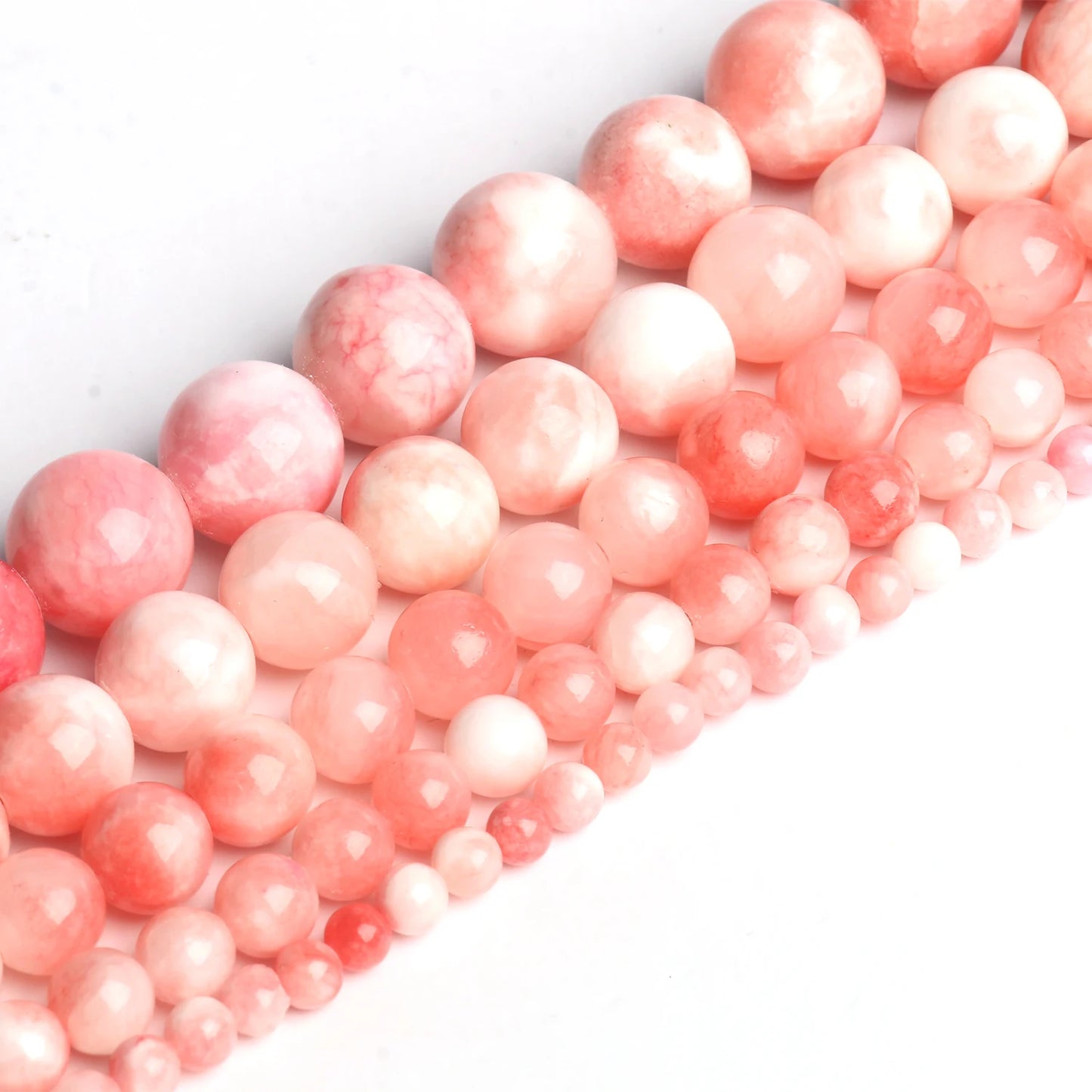 4-12mm Persian Jades Beads Smooth Spacer Jasper Stone Beads Loose Round for Jewelry Charms Bracelets Making DIY Accessory