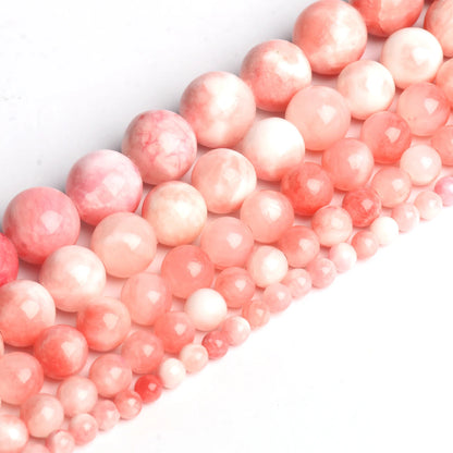 4-12mm Persian Jades Beads Smooth Spacer Jasper Stone Beads Loose Round for Jewelry Charms Bracelets Making DIY Accessory