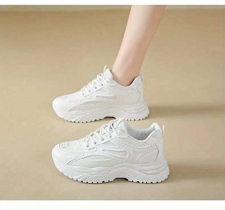 Women's Dad Shoes 2024 New High on Platform Ladies Footwear Original Arrival Comfortable and Elegant Sale Offers Aesthetic Cheap