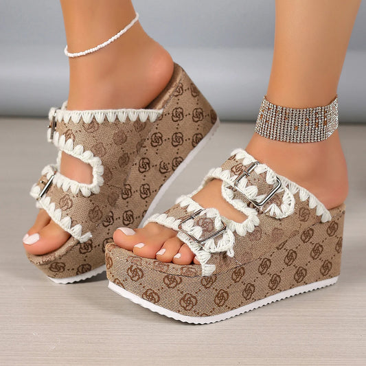 Women Slippers 2025 New Trend Shoes Summer Fashion Sandals Platform Woman Slippers Banquet Party Beach Sandals Slides Women - Premium Kiosk