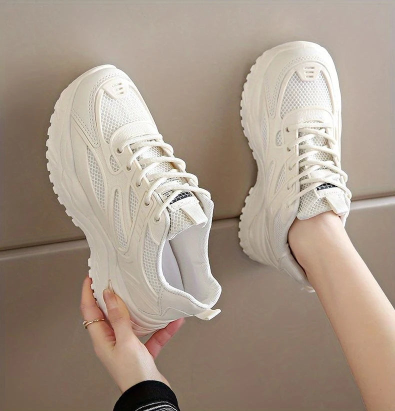 Women's Dad Shoes 2024 New High on Platform Ladies Footwear Original Arrival Comfortable and Elegant Sale Offers Aesthetic Cheap