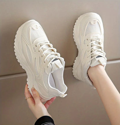 Women's Dad Shoes 2024 New High on Platform Ladies Footwear Original Arrival Comfortable and Elegant Sale Offers Aesthetic Cheap
