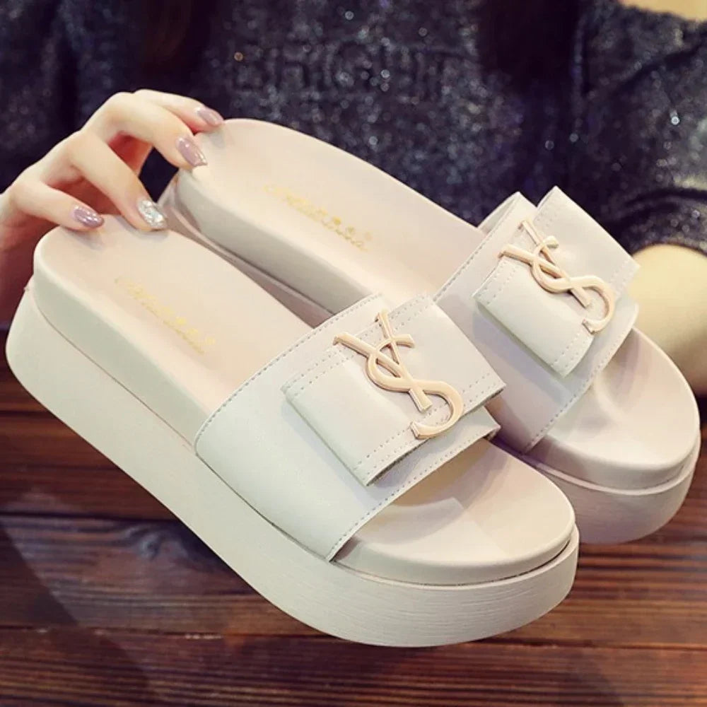 Women Slippers Summer Anti-slip Shoes Platform Design Trend Casual Fashion Sandals Casual Outside Non-slip Slippers Slides Women