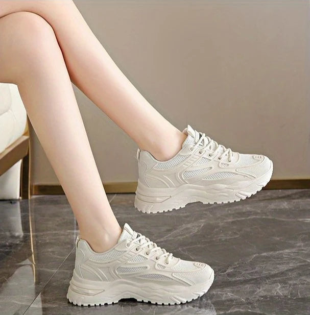 Women's Dad Shoes 2024 New High on Platform Ladies Footwear Original Arrival Comfortable and Elegant Sale Offers Aesthetic Cheap