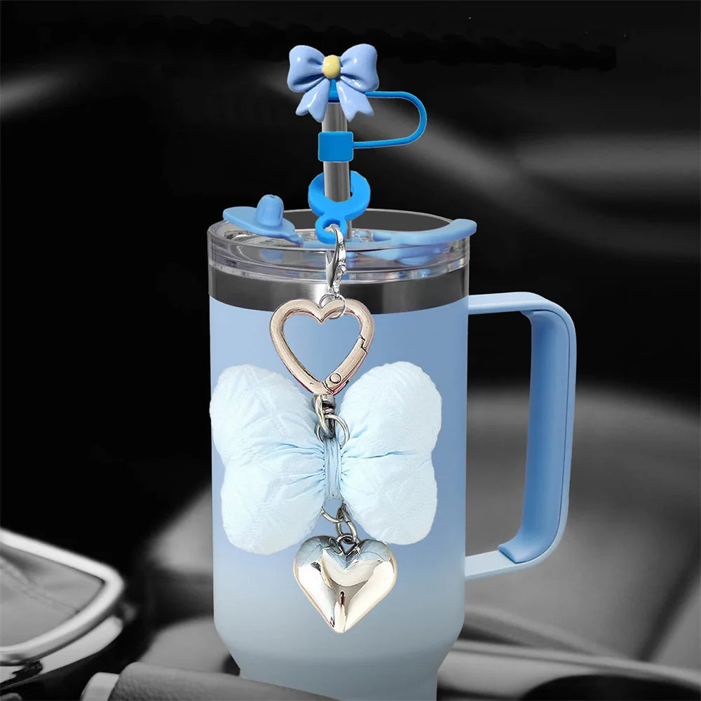 6PCS Cup Accessories Set for Stanley Cup 40oz tumbler with handle Including Silicone Straw Topper and Boot, Spill Proof Stopper