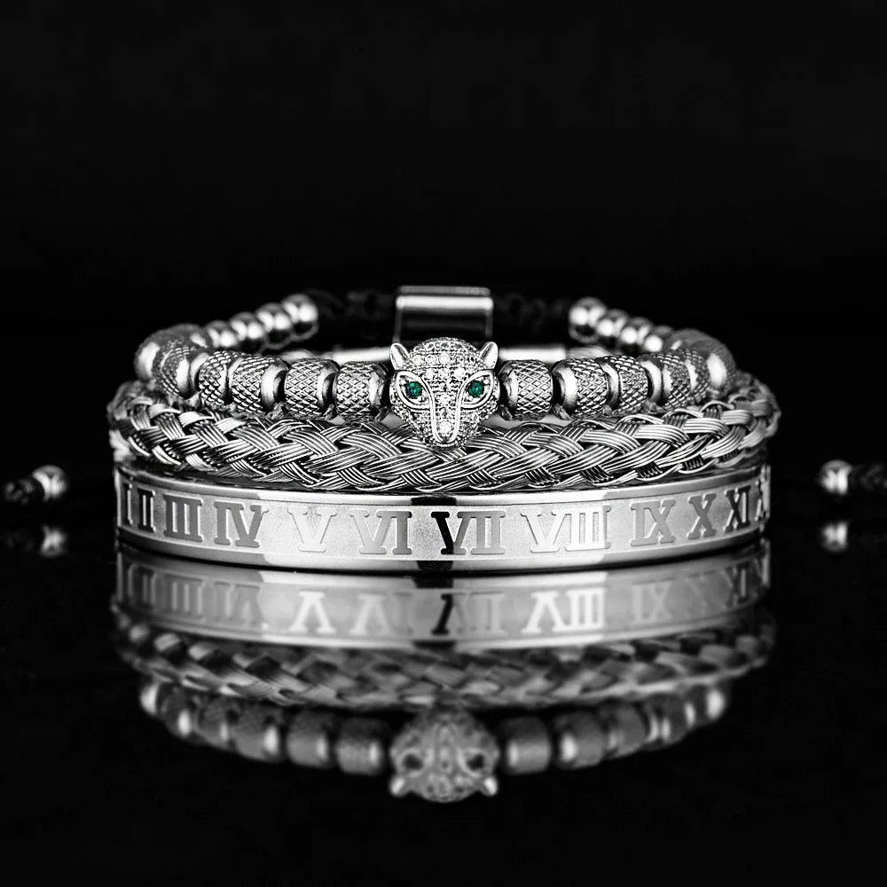 3pcs/set Luxury Set Trendy customized Bracelets wholesale Men Jewelry Bracelets