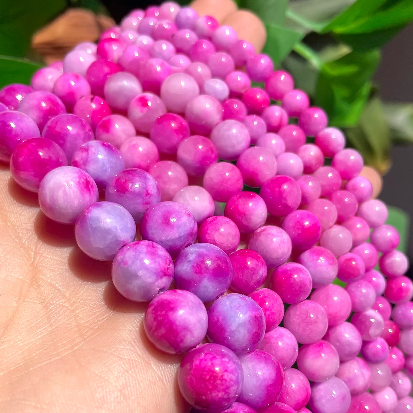 4-12mm Persian Jades Beads Smooth Spacer Jasper Stone Beads Loose Round for Jewelry Charms Bracelets Making DIY Accessory