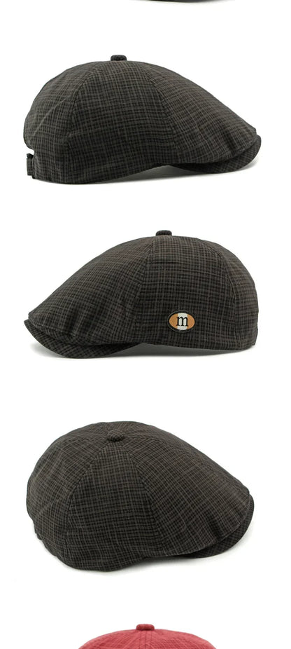 2025 New Hats for Men and Women Wearing British Retro Beret Hat Fashion Casual Berets Caps for Women Solid Color Adjustable Cap