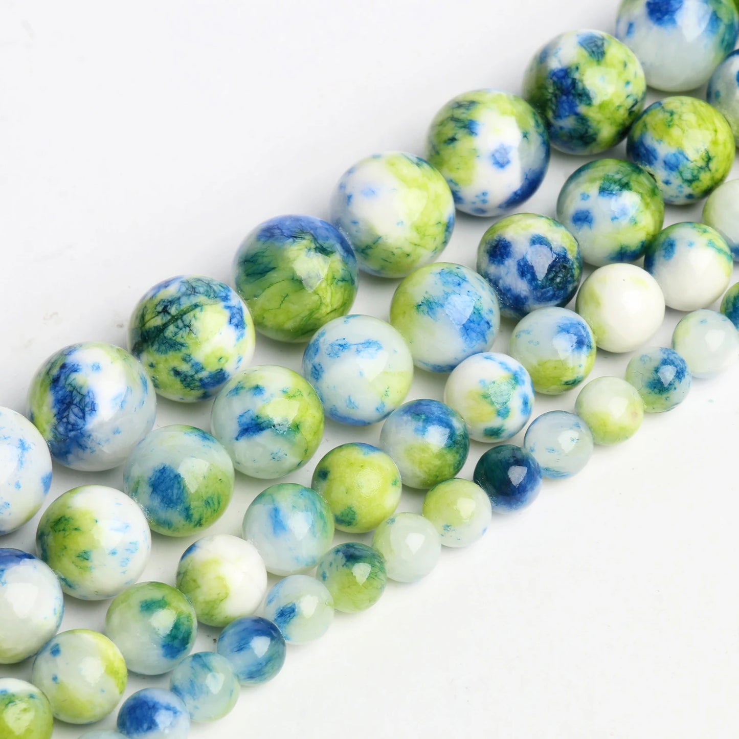 4-12mm Persian Jades Beads Smooth Spacer Jasper Stone Beads Loose Round for Jewelry Charms Bracelets Making DIY Accessory