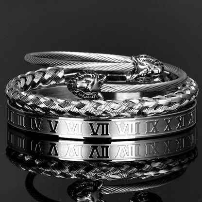 3pcs/set Luxury Set Trendy customized Bracelets wholesale Men Jewelry Bracelets