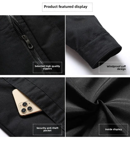 2025 Mens Jacket Fashion Trend Workwear Vintage Coat Winter Warm Windproof Casual Outwear Military jacket pilot