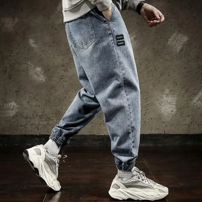 2023 Spring Summer Cotton Jogger Pant Men Pants Harajuku Cargo Jeans Casual Harem Denim Korean Hip Hop Sweatpants Male Trousers - Premium Kiosk