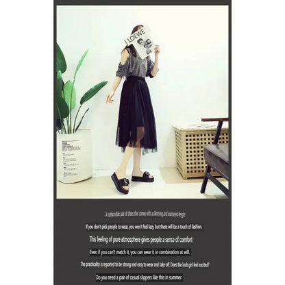 Women Slippers Summer Anti-slip Shoes Platform Design Trend Casual Fashion Sandals Casual Outside Non-slip Slippers Slides Women