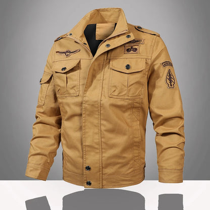 2025 Mens Jacket Fashion Trend Workwear Vintage Coat Winter Warm Windproof Casual Outwear Military jacket pilot