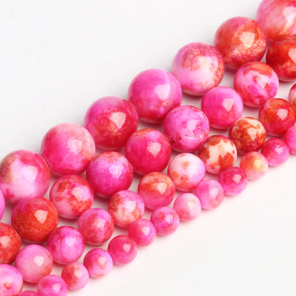 4-12mm Persian Jades Beads Smooth Spacer Jasper Stone Beads Loose Round for Jewelry Charms Bracelets Making DIY Accessory