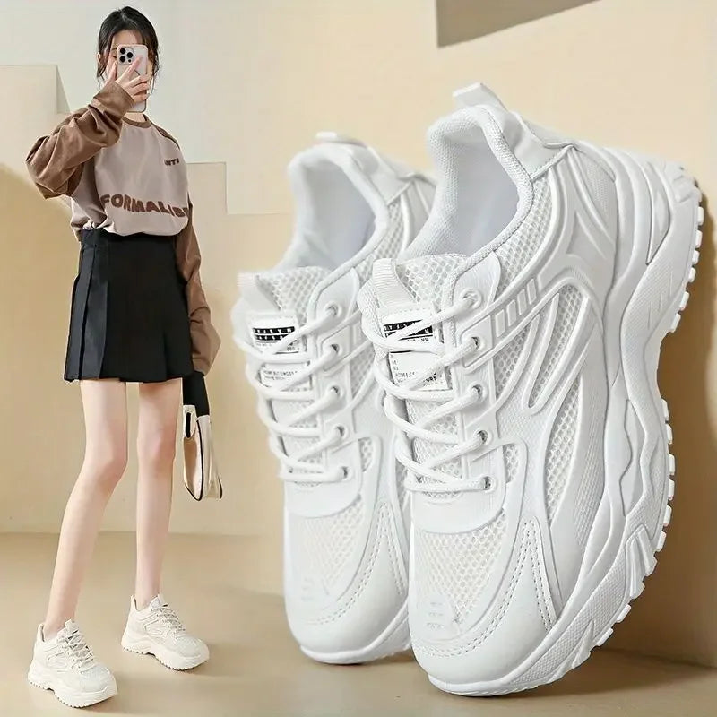 Women's Dad Shoes 2024 New High on Platform Ladies Footwear Original Arrival Comfortable and Elegant Sale Offers Aesthetic Cheap
