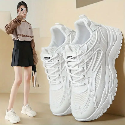 Women's Dad Shoes 2024 New High on Platform Ladies Footwear Original Arrival Comfortable and Elegant Sale Offers Aesthetic Cheap