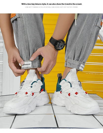 2025 new fashion platform daddy shoes men's ins port fashion shoes male personality popular leisure running shoes
