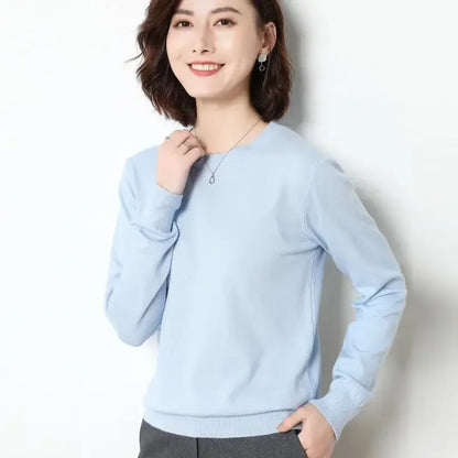 Women Sweaters 2024 O-neck Long Sleeve Autumn Winter Pullovers Fashion Korean Sweaters Bottoming Shirts Slim Knitwear Jumpers