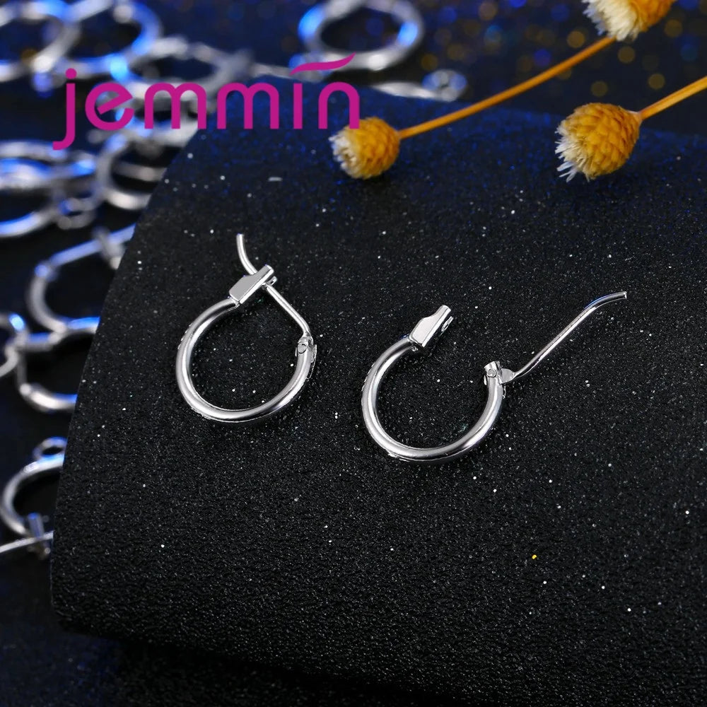 5Pairs New Genuine 925 Sterling Silver Earrings For Women Trendy  Earrings Original Design Fashion Jewelry For DIY Accessory