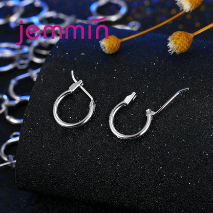 5Pairs New Genuine 925 Sterling Silver Earrings For Women Trendy  Earrings Original Design Fashion Jewelry For DIY Accessory