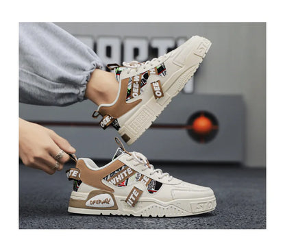 2025 new men's shoes for spring, breathable, niche, trendy, versatile, casual board shoes, height increasing sports shoes