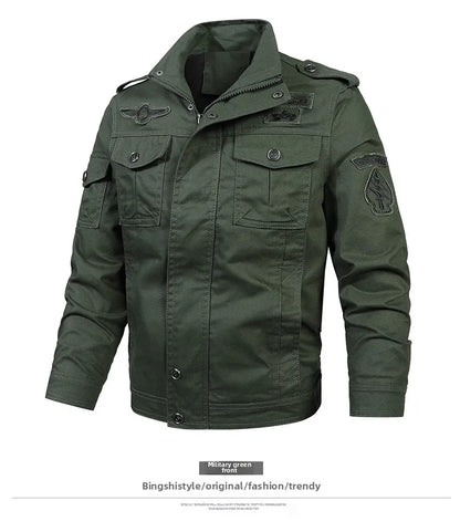 2025 Mens Jacket Fashion Trend Workwear Vintage Coat Winter Warm Windproof Casual Outwear Military jacket pilot