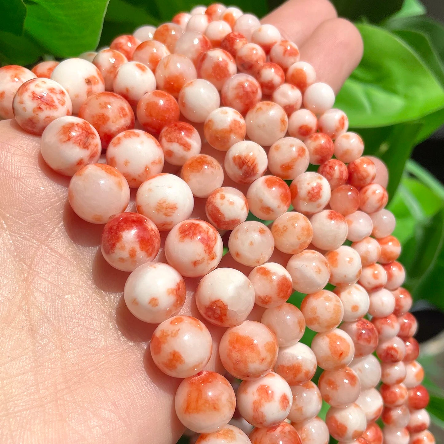 4-12mm Persian Jades Beads Smooth Spacer Jasper Stone Beads Loose Round for Jewelry Charms Bracelets Making DIY Accessory