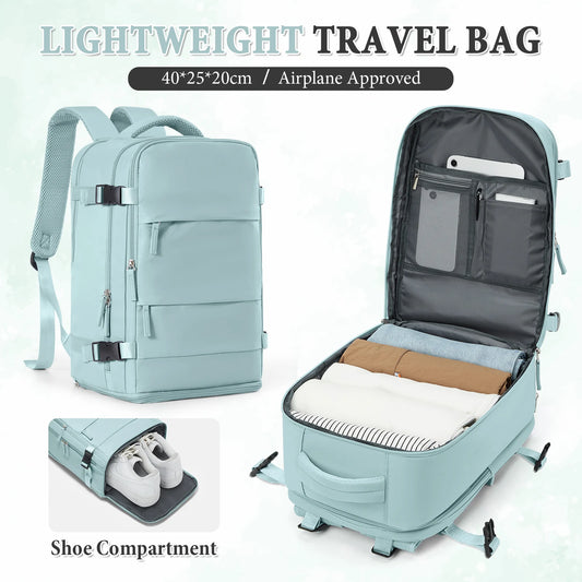 Women Men Hand Luggage Backpack Business College Laptop Travel Backpack Waterproof Carry on mochila viaje cabina avion 40x20x25 - Premium Kiosk