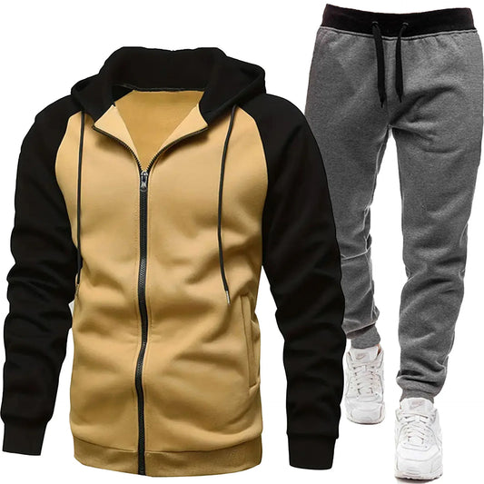 Hoodies Sets Men's Clothing Fashion Autumn/Winter Designer Clothing Hooded Jacket + Pants Suit Jogging Sportswear Two-piece Suit