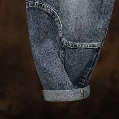 2023 Spring and Autumn New Classic Fashion With Solid Color Cargo Jeans Men Casual Loose Comfortable High Quality Pants 28-36 - Premium Kiosk
