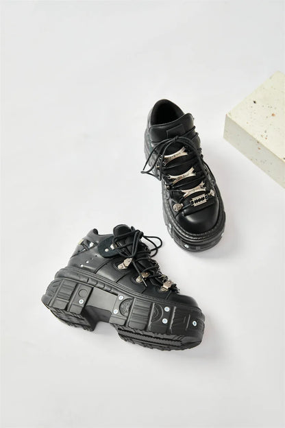 2025 New Diablo Daddy Shoes Platform Women's Heavy Metal Personality Gothic Punk Boots Men