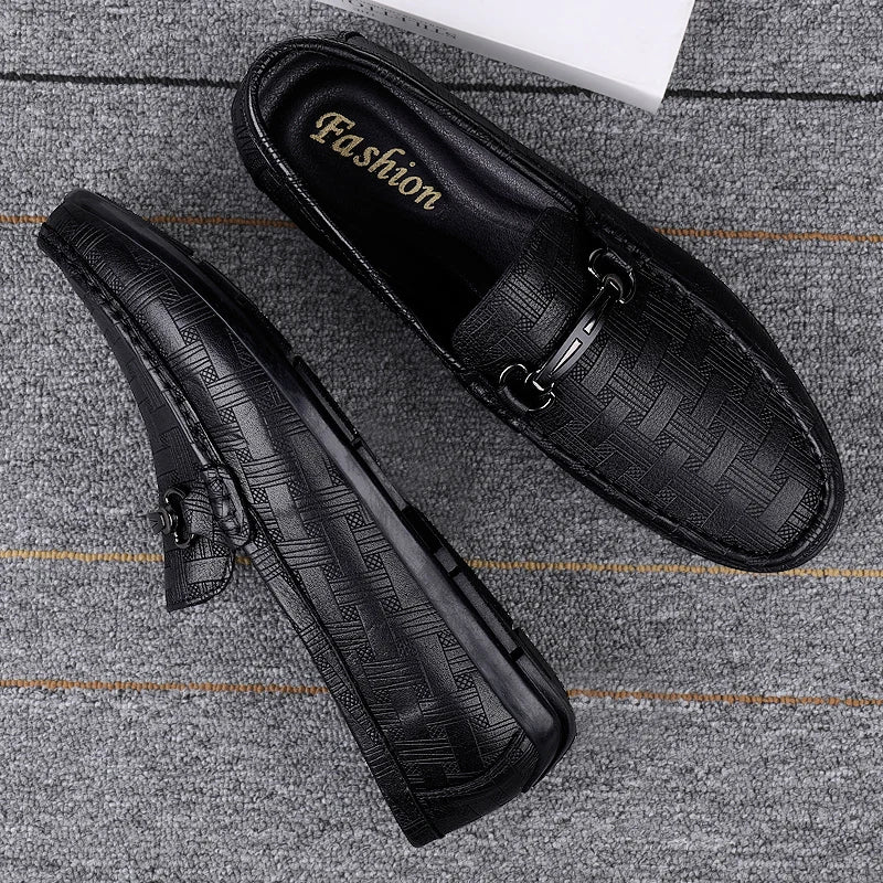 2022 New Black Loafers Men's Leather High Quality Designer Men's Shoes Leather Shoes Soft Sole Comfortable Casual Shoes Moccasin