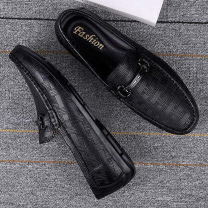 2022 New Black Loafers Men's Leather High Quality Designer Men's Shoes Leather Shoes Soft Sole Comfortable Casual Shoes Moccasin
