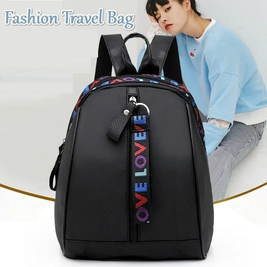 Women Backpacks Fashion LOVE Casual Shoulder Bag Back Pack School Backpack - Premium Kiosk