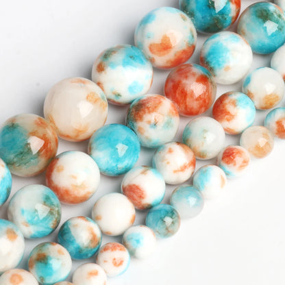 4-12mm Persian Jades Beads Smooth Spacer Jasper Stone Beads Loose Round for Jewelry Charms Bracelets Making DIY Accessory